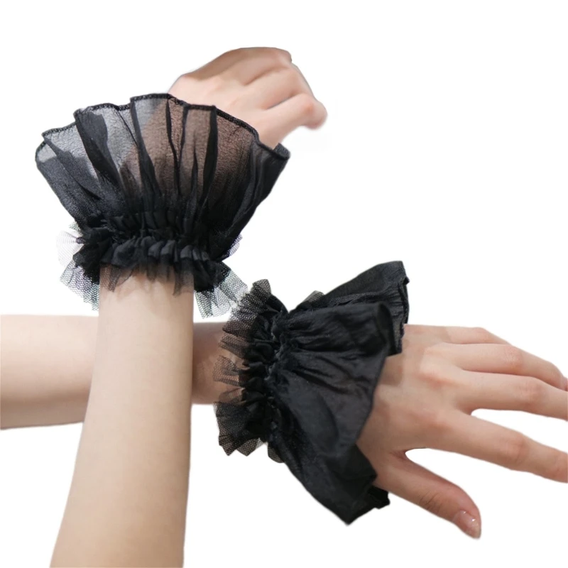 Removable Wrist Cuffs Flared Cuffs for For Hoodie Sweater False Sleeve Ornaments Detachable Sleeves Cuffs Tulle