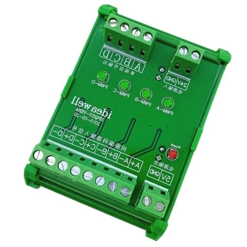 CMHI-Encoder Signal Converter 5V To 24V For Differential To Collector Single-Ended NPN/PNP 0-3.2Mhz Opto-Isolated For PLC Servo