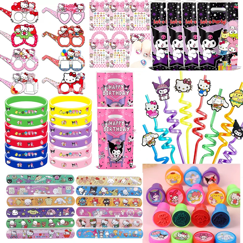Artículos para Fiestas de Cumpleaños, Pulseras de Kuromi, Melody, Hello Kitty, Premios de Carnaval, Rellenos para Bolsas de Piñata, Regalos para Fiestas