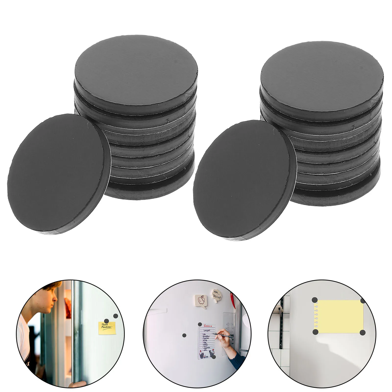 

50Pcs Magnetic Refrigerator Round Rubber Magnets Self Adhesive Flexible Dots for Crafts Whiteboards Fridge Decoration DIY