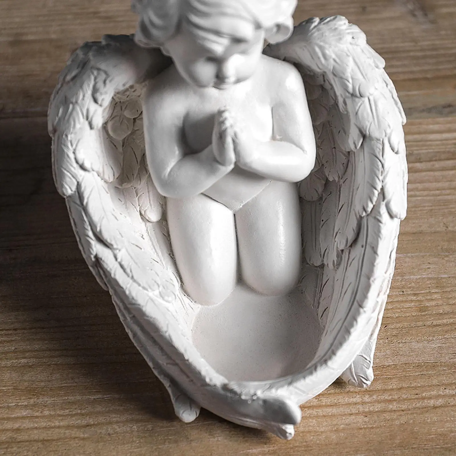 Angel Keepsake Baby Cherub with Wing Kneeling Praying Storage Necklace
