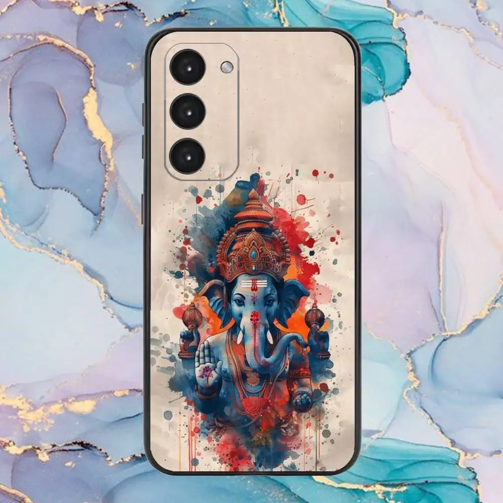 Ganesh Elephant God funda de teléfono para Samsung Galaxy A73,A72,A71,A70,A53,A52,A51, otras fundas negras suaves
