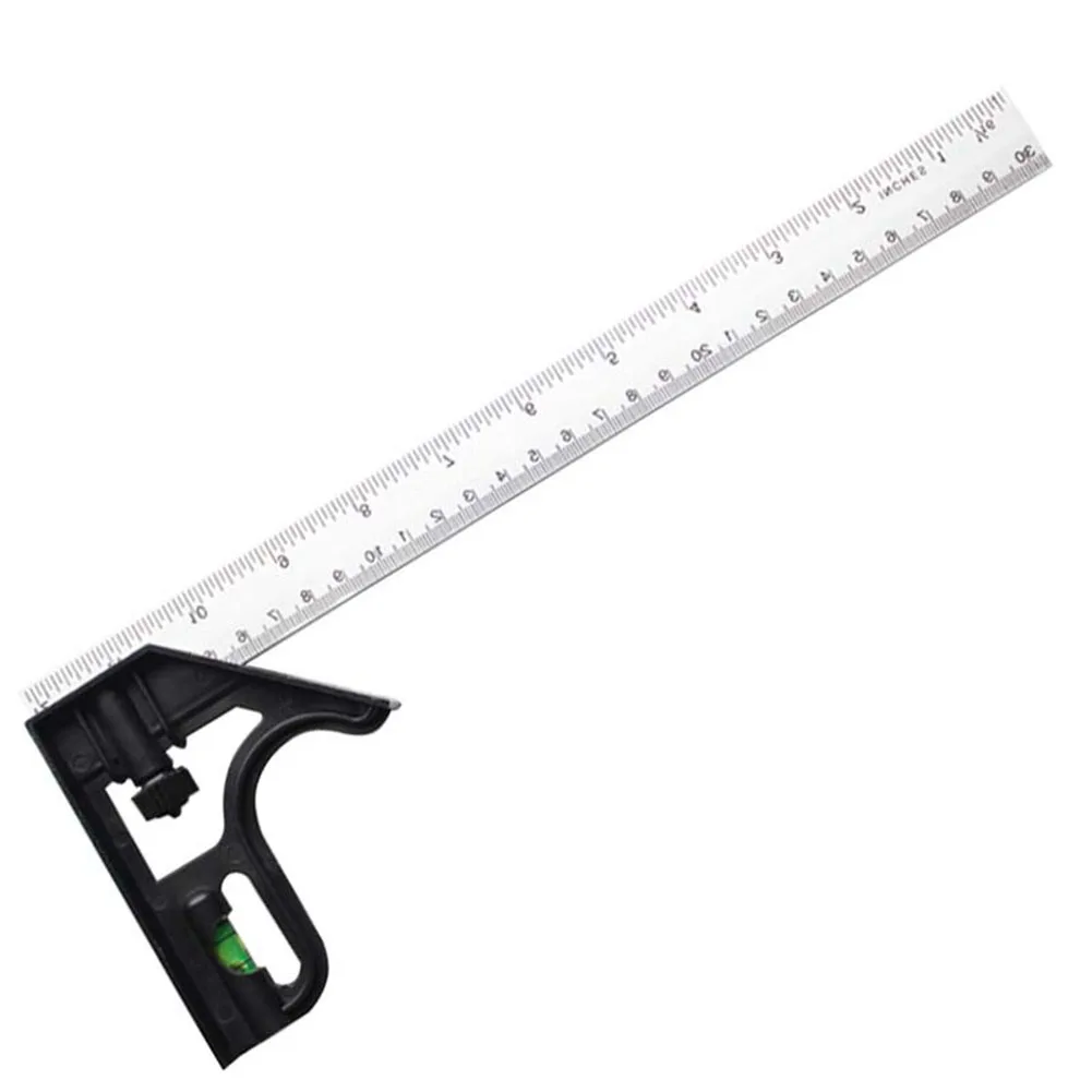 Angle Ruler Measuring Tools Set Kit Stainless Steel for aluminium Adjustable Combination Level Protractor Ruler
