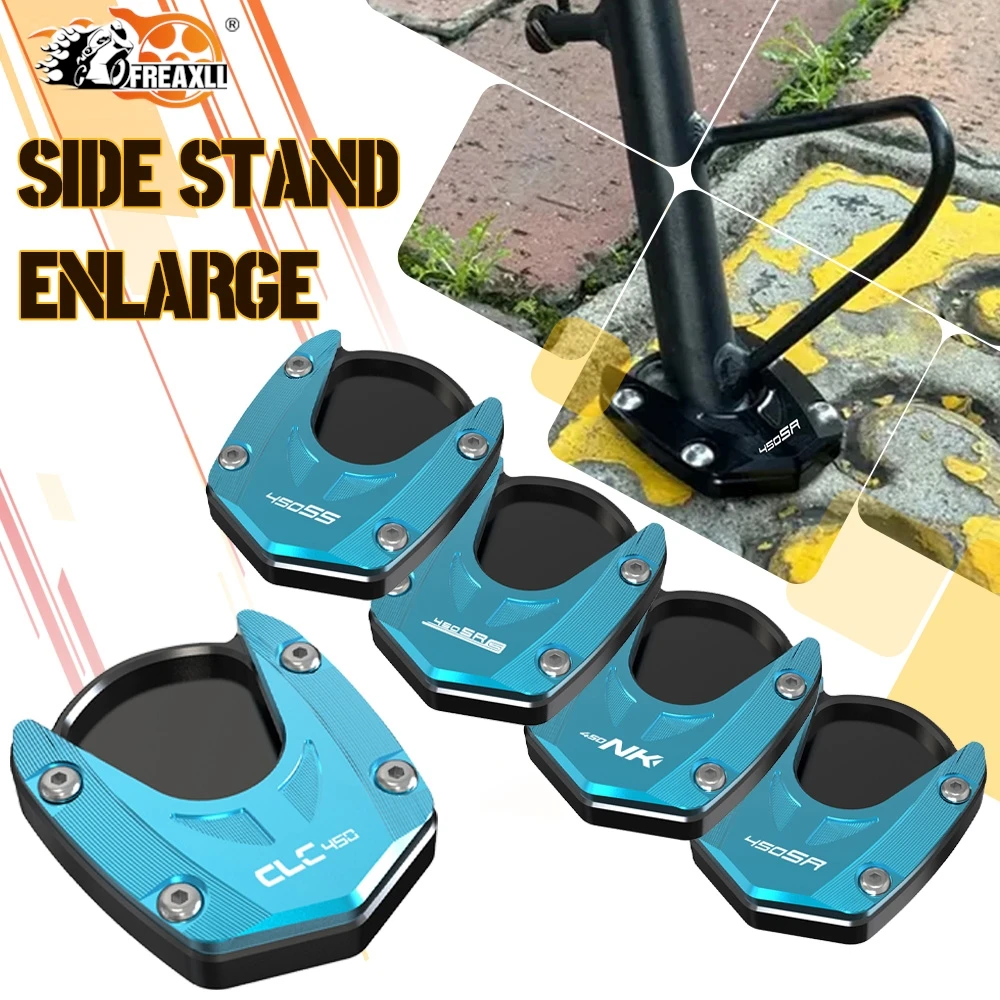 

FOR CFMOTO CF MOTO 450NK 450SR 450SS 450SRS 450CLC 2023 2024 2025 Motorcycle Side Stand Enlarger Kickstand Extension Foot Pads