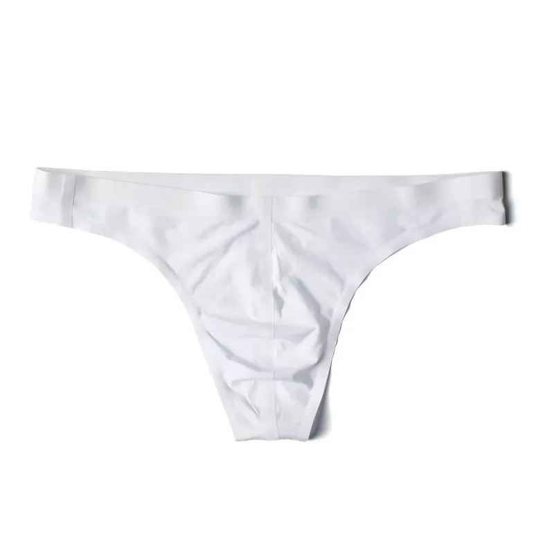 Man Ondergoed Thongs Sexy Ijs Zijdeachtige Slips Slipje Mannelijke Homo Lage Taille Jockstrap T-Back Zachte Onderbroek Slips Thong G-string