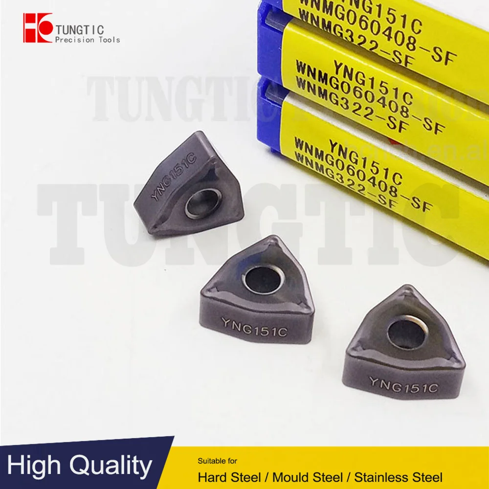 

TUNGTIC WNMG 060408-SF WNMG060408-SF Turning Inserts Carbide Cutter For Cast Iron