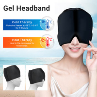 Form Fitting Gel Ice Headache Migraine Relief Hat Cold Compress Therapy Cap  Ice Cap Head Wrap Face Mask Head Massage