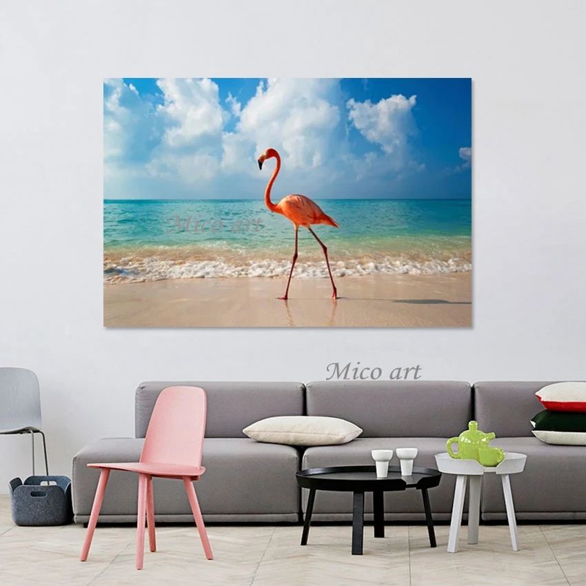 

Abstract Art Canvas Picture Birds Oil Painting Frameless Acrylic Beautiful Sea Landscape Modern Handpainted Decoration Wall