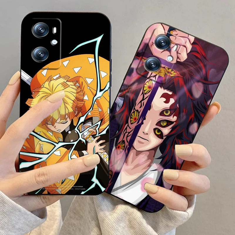 

Hot D-Demon Cute S-Slayer For OPPO Find X6 X5 X3 A54S A5 A94 A16 A53S A57 A74 A72 A98 A78 A96 A9 5G Black Soft Phone Case