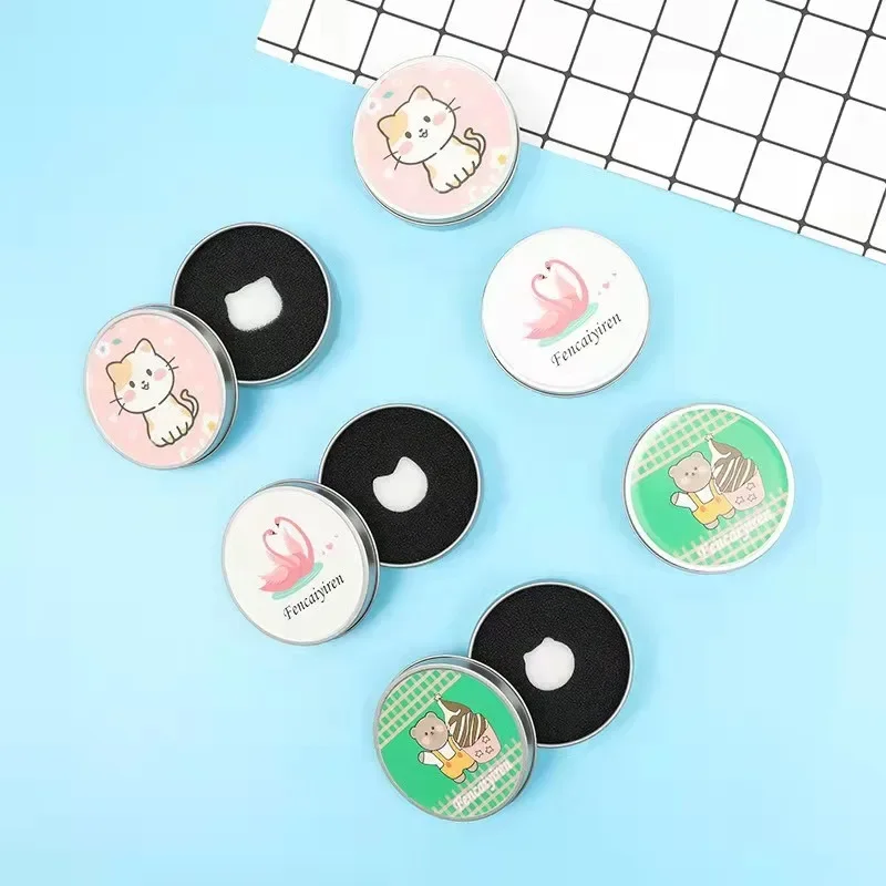 1 Piece Makeup Brush Cleaner Sponges Cosmetic Brush Drying Wash Eyeshadow Color Removal Portable Cleaning Case
