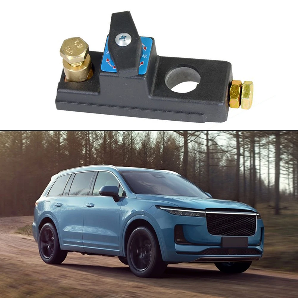 Car Battery Disconnect Switch with Safety Features Designed for Top Post Batteries to Protect Against Short Circuits