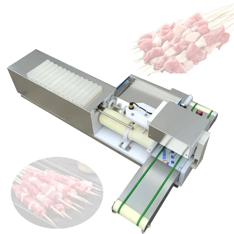 Skewers Maker Automatic Meat Lamb Satay Skewer Hine Stainless Steel Portable Artifact Mutton Kebab Barbecue Hi