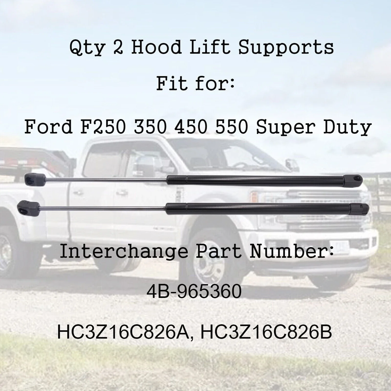 New Automobile Engine Hood Lift Supports 2Pcs/Pair Hood Lift Shock Strut Support Arms Fit For 2017-2022 Ford F250 F350 F450 F550