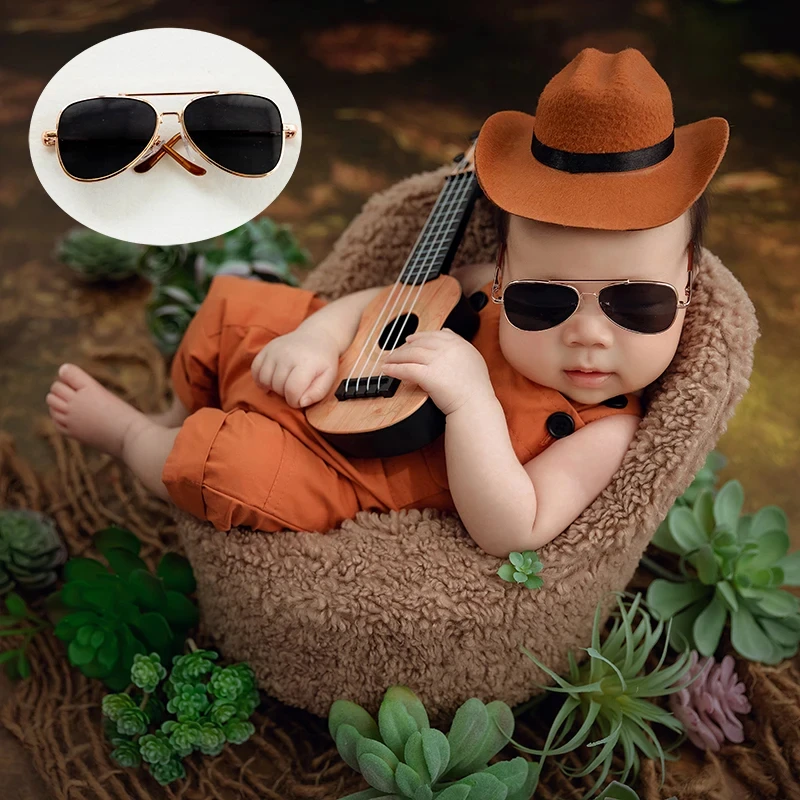 Baby Glasses Newborn Photography Props Baby Boy Girl Posing Heart Shaped Glasses Prop Studio Baby Photo Decorative Accessories