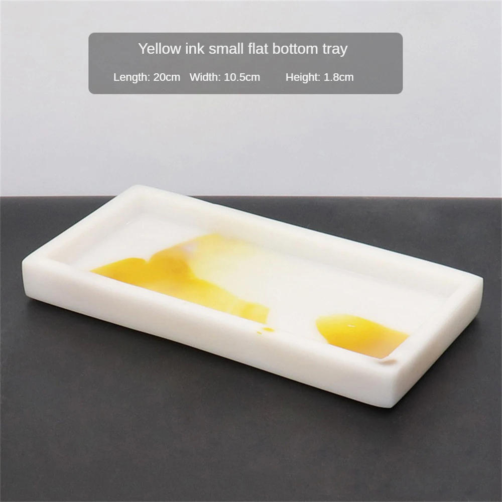 Home Decor Countertop Cosmetic Organizer Hotel Bathroom Tray Rectangular Plate Household Non Slip Resin Modern Marble Texture