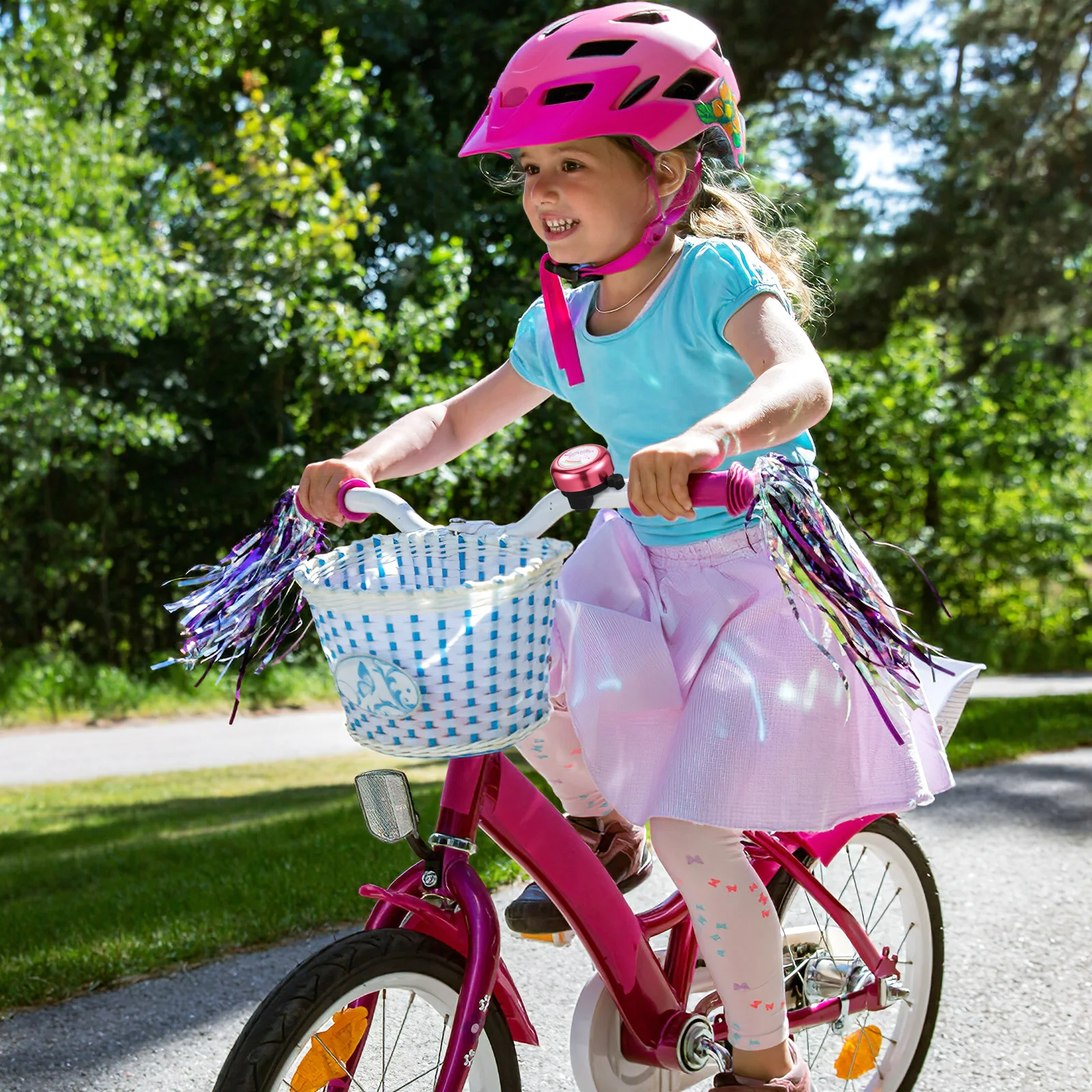 

Adorable Bicycle Bell for Kids Easy to Use Finger-Activated Ring Loud Clear Alert Bell for Youth Bikes Commute and Recreation