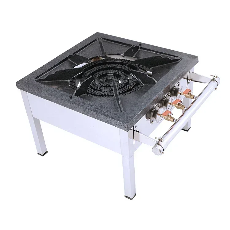 4 Rings Fierce Fire Gas Stove  Cooking Stove Top Gas Pots Direct Soup Stove