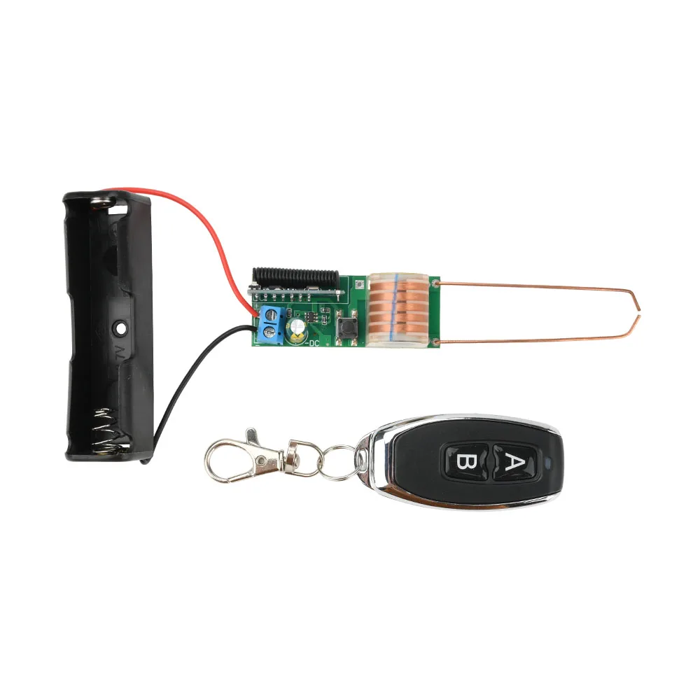 Módulo de alta tensão dc 3.7v módulo de ignição remota bobina de reforço de ignição de arco 12mm descarga 50m com bateria de ignição de alta tensão