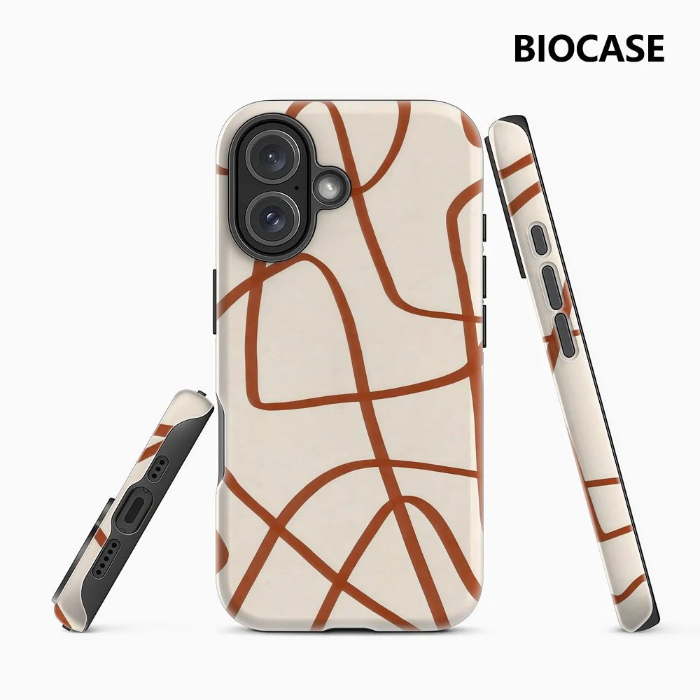 Rost abstrakte Kurven IPhone 17 Must-Haves Handyhülle für IPhone 17 16 15 14 13 12 Pro Max Plus Doppelschichtige Rückseite