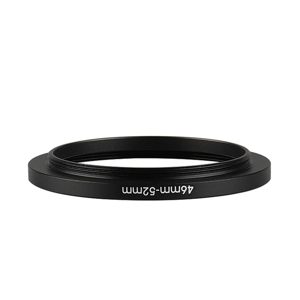 Aluminum Black Step Up Filter Ring 46mm-52mm 46-52 mm 46 to 52 Filter Adapter Lens Adapter for Canon Nikon Sony DSLR Camera Lens