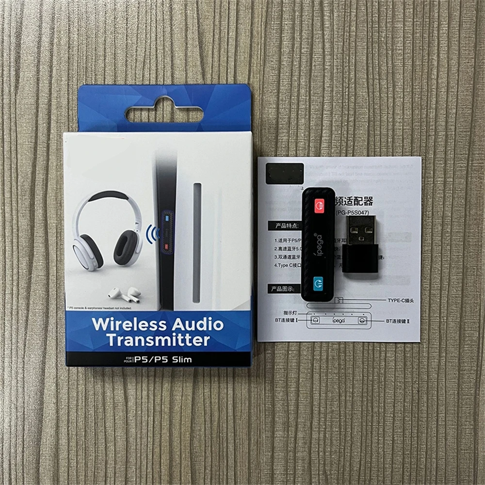 

For PS5slim Host 5.0 Audio Adapter Mini Receiver Console Wireless Headset Adapter Accessories