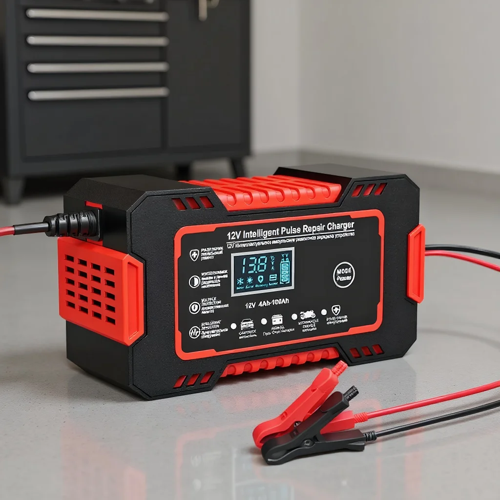 

Car Battery Charger 12V 6A: Pulse Repair LCD Display Smart Fast Charge for AGM, Deep Cycle, GEL, Lead-Acid Batteries