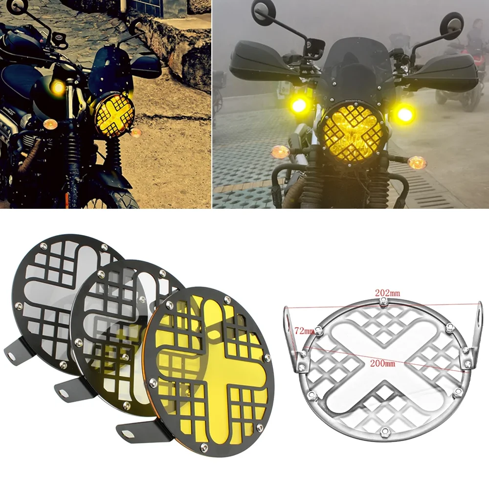 

For Triumph Bonneville T100 T120 Motorcycle Accessories Retro Headlight Grille Light Cover Protective Guard