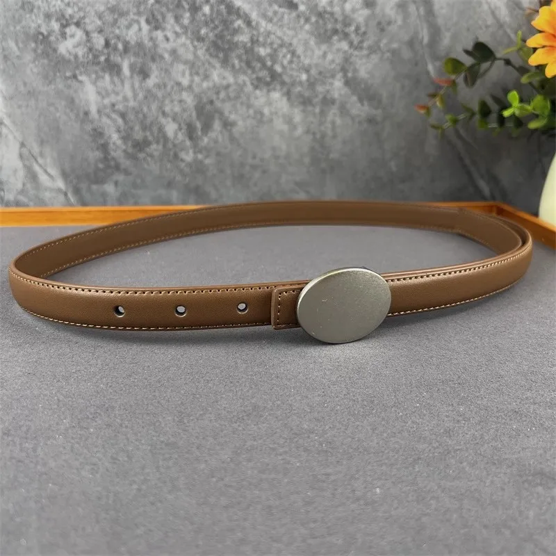 Corsetto in vera pelle con fibbia argento vintage da donna Cappotto con fascia da smoking femminile Cintura stretta per decration J1660