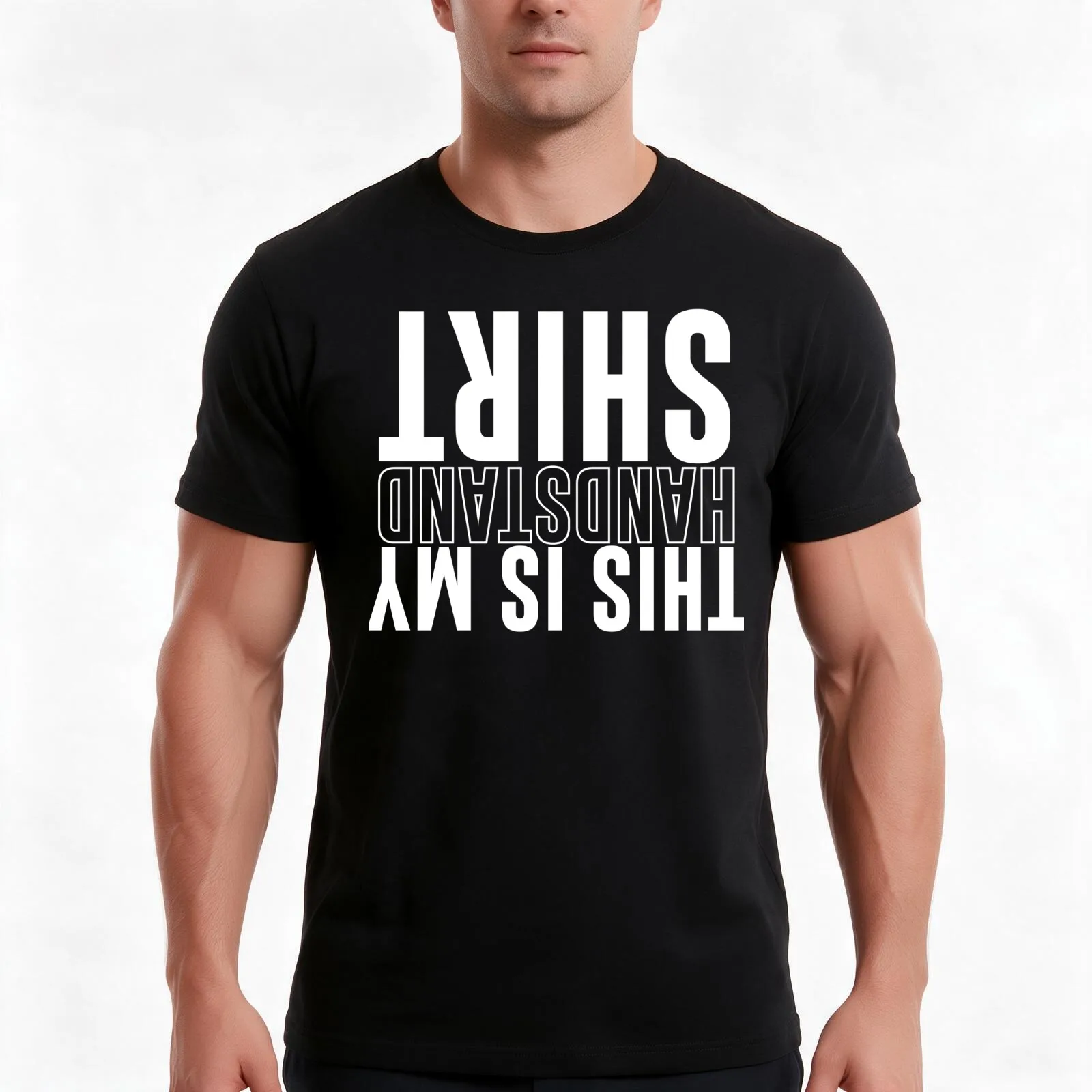This Is My Handstand Shirt T-Shirt, Summer Casual Cotton Tee, Oversized Streetwear Tops, Vintage Graphic Print, Unisex Men Women