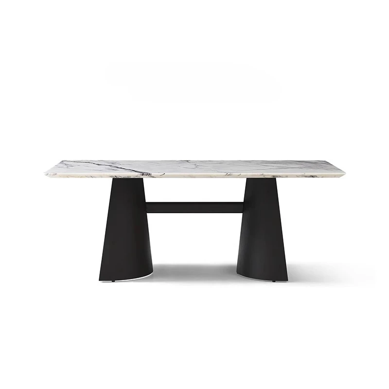 

Xiangxuemei Luxury Stone Dining Table Italian Minimalist Designer Style Home Use Rectangular High-end Dining Table