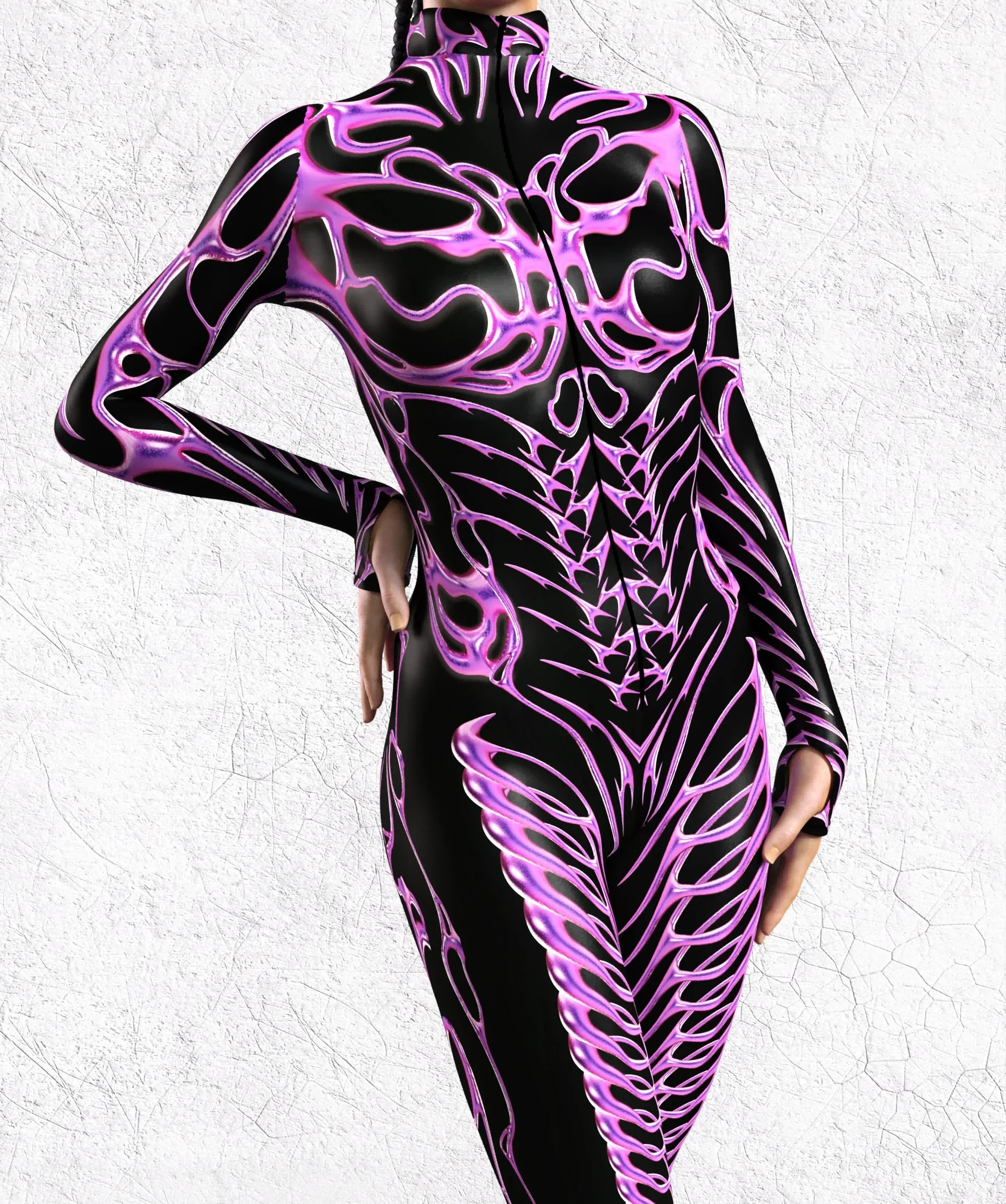 Combinaison Cosplay Peinte en 3D pour Femme, Cyberpunk, Batterie Musculaire, Costume d'Halloween, Carnaval, ix, Performance Zentai Trempé, Yoga Aérien