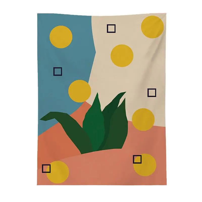 VIKAMA Morandi Hill Crescent Tapestry, Bohemian Landscape Moon Aesthetic Wall Hanging for Bedroom Living Room Decor