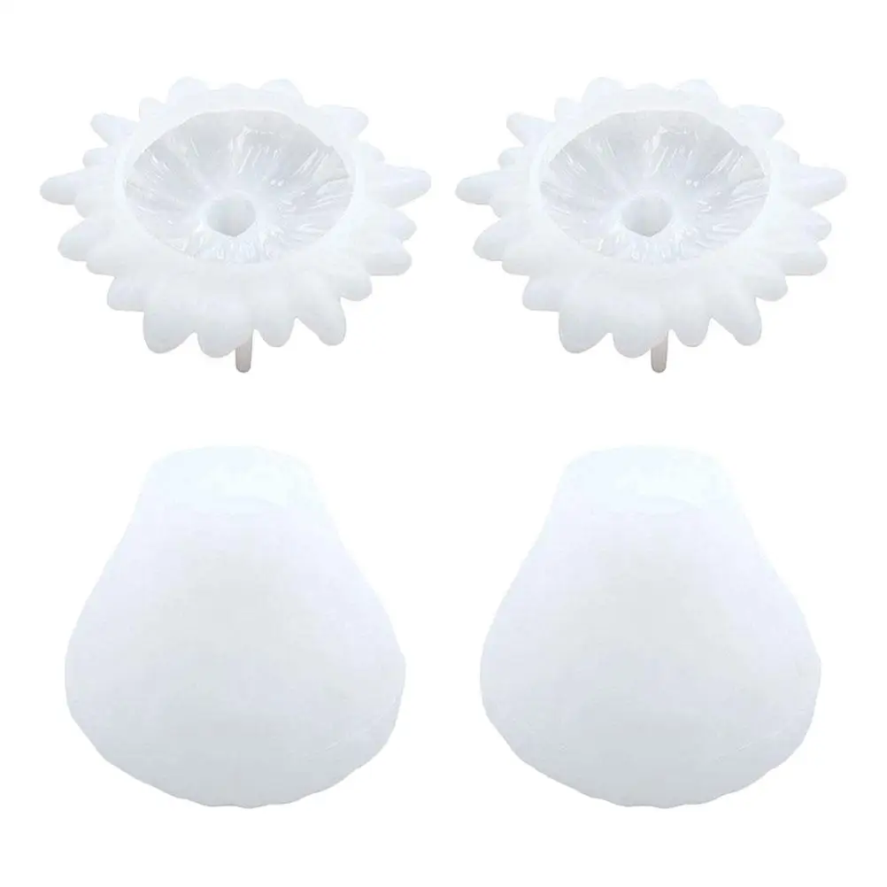 

2 Sets Crystal Glue Jewelry Epoxy Resin Molds Silicone Strawberry Jar Silica Gel Vintage