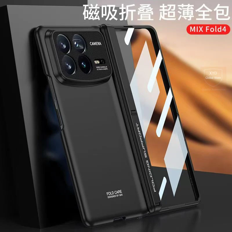 

360 Phone Cover For Xiaomi Mix Fold 4 Case Tempered Glass PC Hard Holder Case For Xiaomi Mix Fold 4 Mi Fold4 Flip Shell Bumper