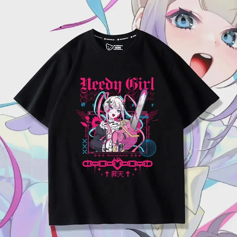 Didi 211 لعبة المحتاجة فتاة جرعة زائدة Kangel تي شيرت كبير الحجم مانغا جرافيك تي شيرت المرأة لطيف الرجال قصيرة الأكمام الصيف Kawaii زوجين