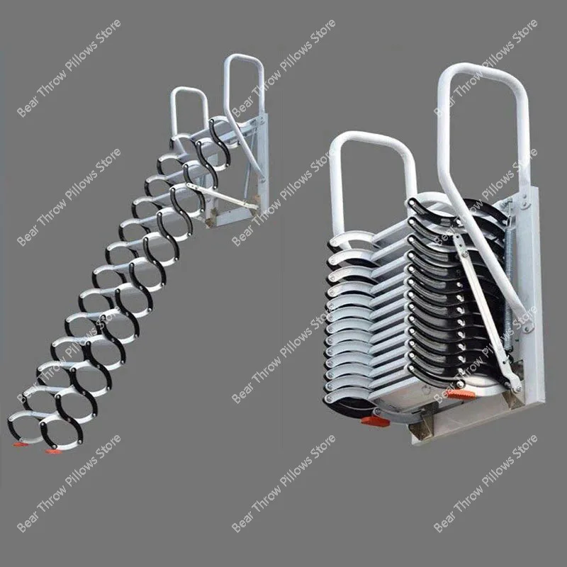 Invisible Folding Ladders Outdoor Wall-mounted Ladders Attic Retractable Stairs Home Lifting Indoor and Simple Stretching Stairs