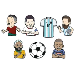 New Creative Football Enamel Pins Series Soccer Games Badge Brooch for Jewelry Accessory Gift for Fans Friend