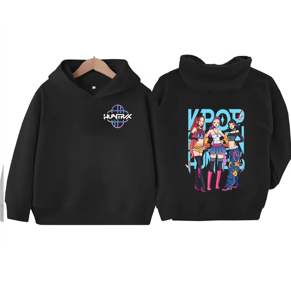 

KPop Demon Hunter Rumi Derpy Cartoon Girls Boy Hooded Sweatshirt Warm Children's Korean Wave Fashion Casual Tops Casual Clothing