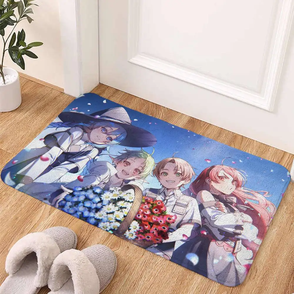 أنيمي Mushoku Tensei الكلمة حصيرة الحمام ماصة حصيرة باب بسيط الأوساخ مقاومة حصيرة المنزل المطبخ حصيرة القدم حصيرة دخول حصيرة #5