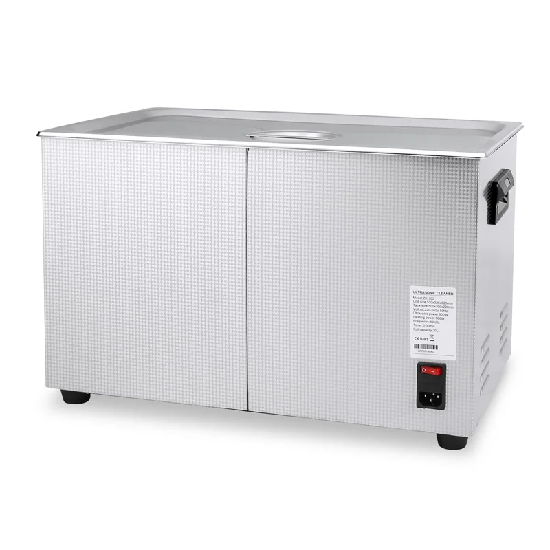 منظف بالموجات فوق الصوتية الصناعية 30L حمام غير قابل للصدأ 600 واط آلة التنظيف بالموجات فوق الصوتية مختبر الأسنان أدوات بصرية غسالة صحون #5