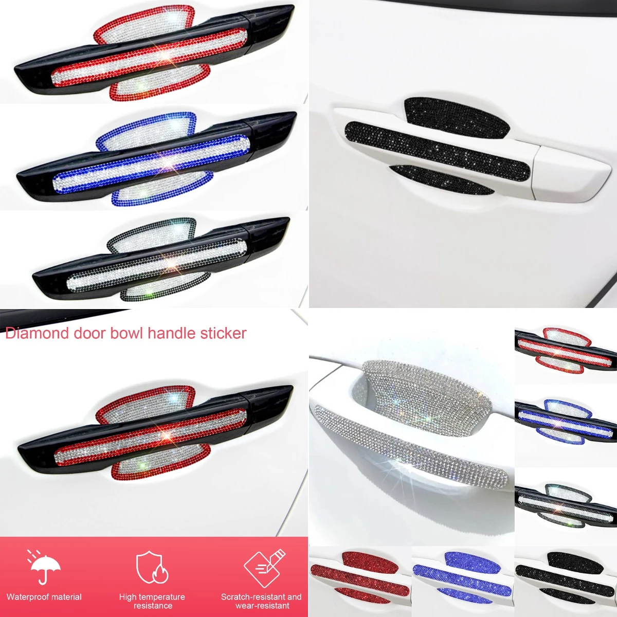 

Door Bowl Handle Protector Stickers Accessories Car For Lamborghini Urus Huracan Aventador Revuelto Gallardo Countach Sian Diabl