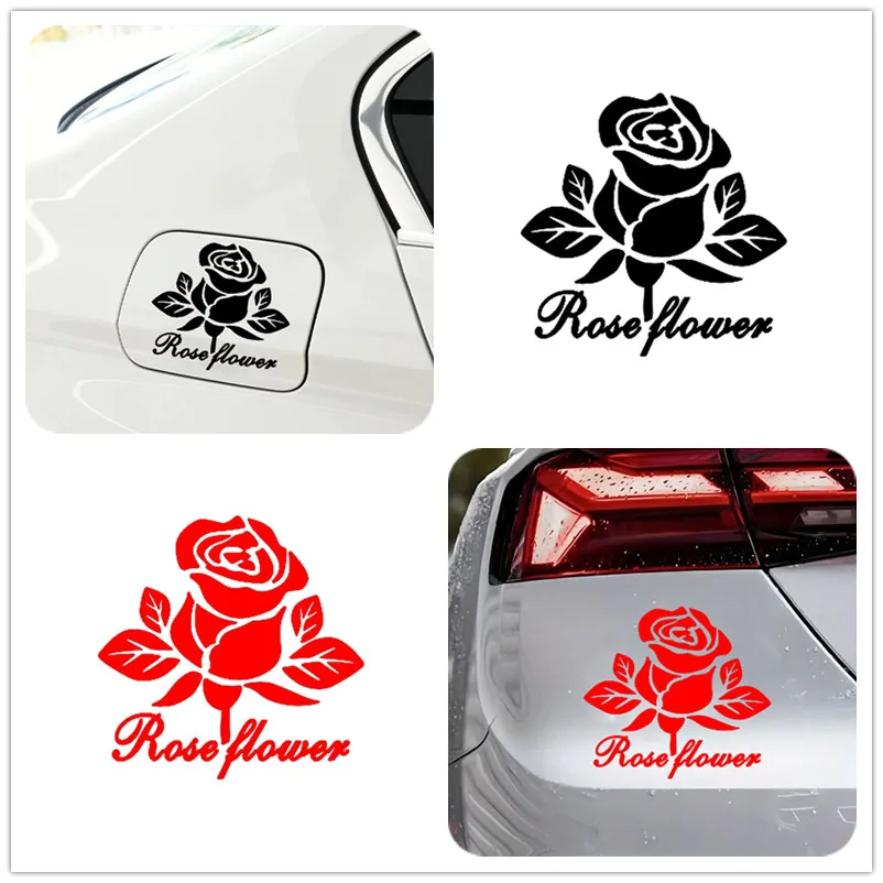 

Car sticker rose flower rear body fender bumper long scratch decoration Vinyl Decal Car Accessories