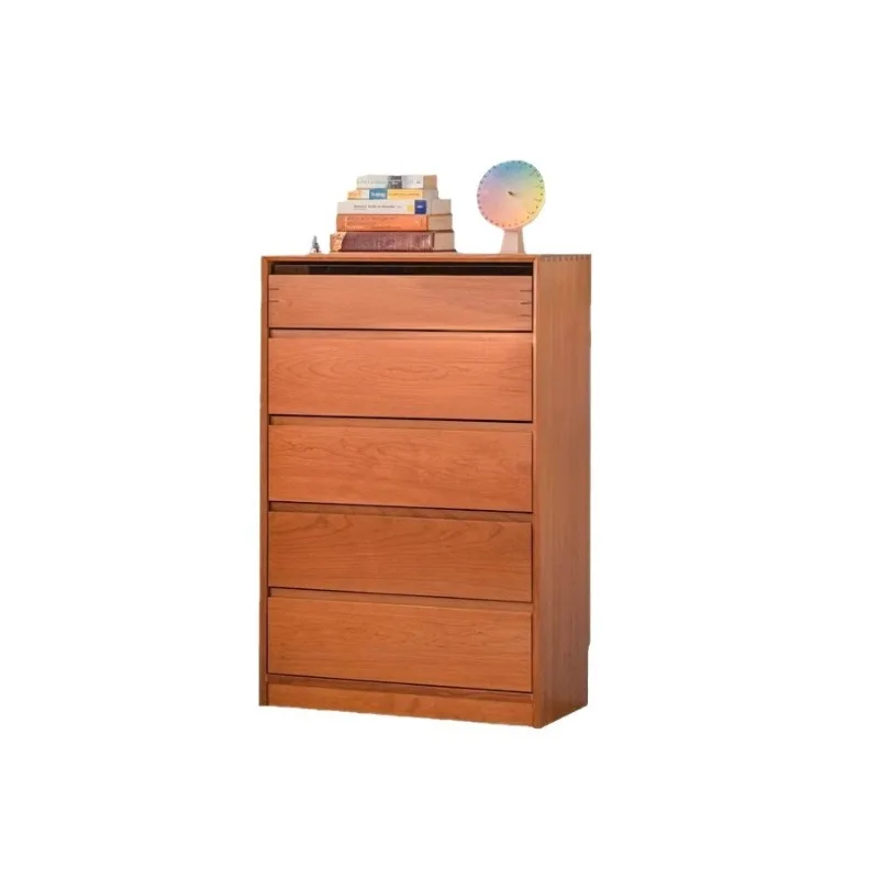 

Bucket cabinet Nordic Japanese-style cherry wood all-solid wood bucket cabinet Locker Household five-bucket storage low cabinet
