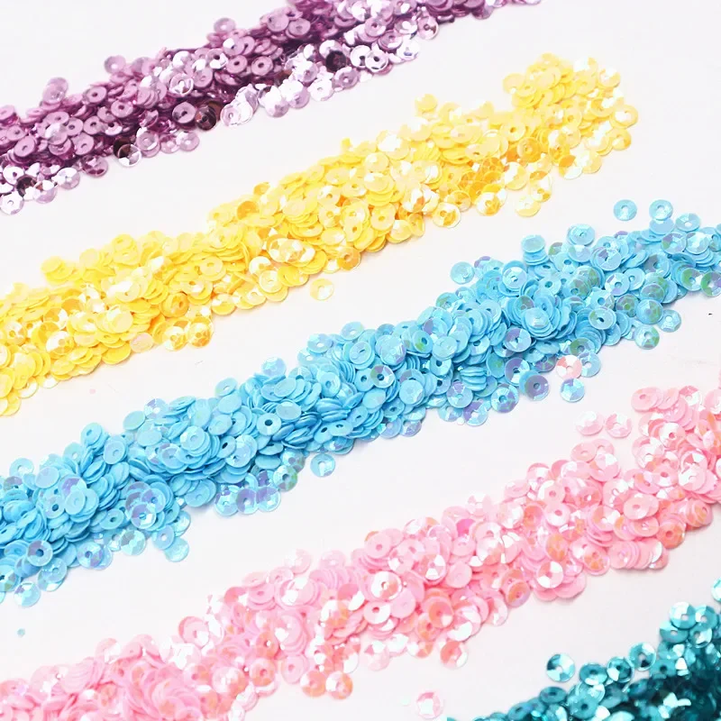 Round Cup Sequin 4mm Multi Color Sequins for Sewing Crafts