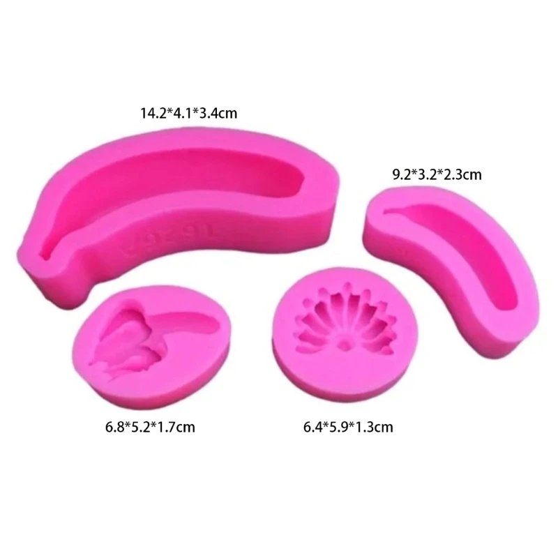 3D Banana Shaped Resins Molds Fondants Silicone Molds DIY Cake Pastries Bakings Molds Dropship