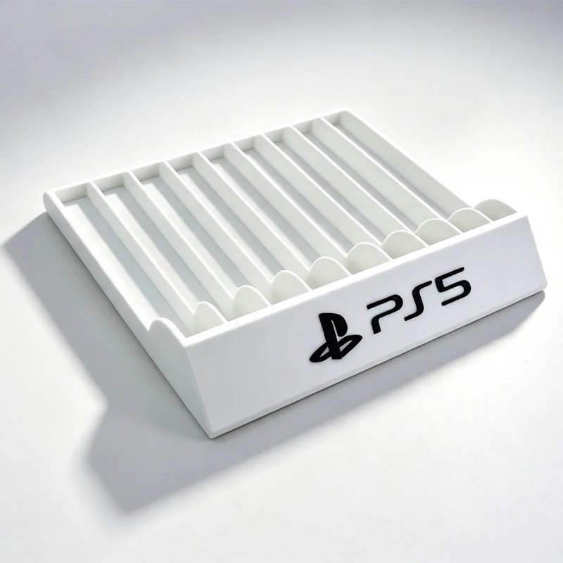 3D-Druck PS5-Spiele-Disc-Aufbewahrungsregal, fasst bis zu 10 Discs, kompatibel mit PS4/PS5-Spielehüllen, Organizer-Ständer – Detail 4
