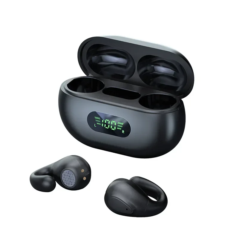 

Wireless ear clip motion noise reduction not in ear TWS black technology bone conduction bluetooth headset M31