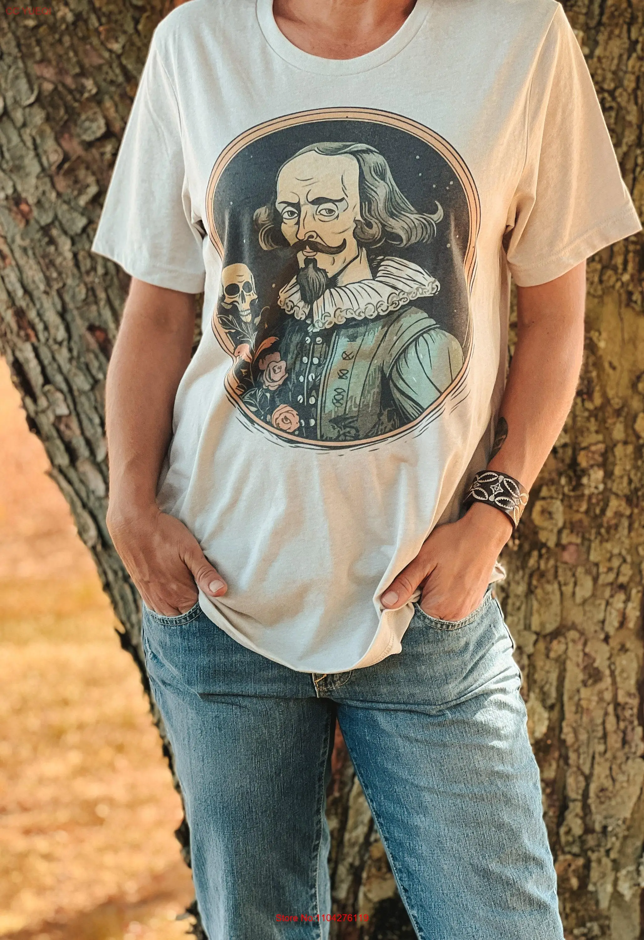 William Shakespeare T Shirt Poetry Tragedy Classic Author Book long or short sleeves