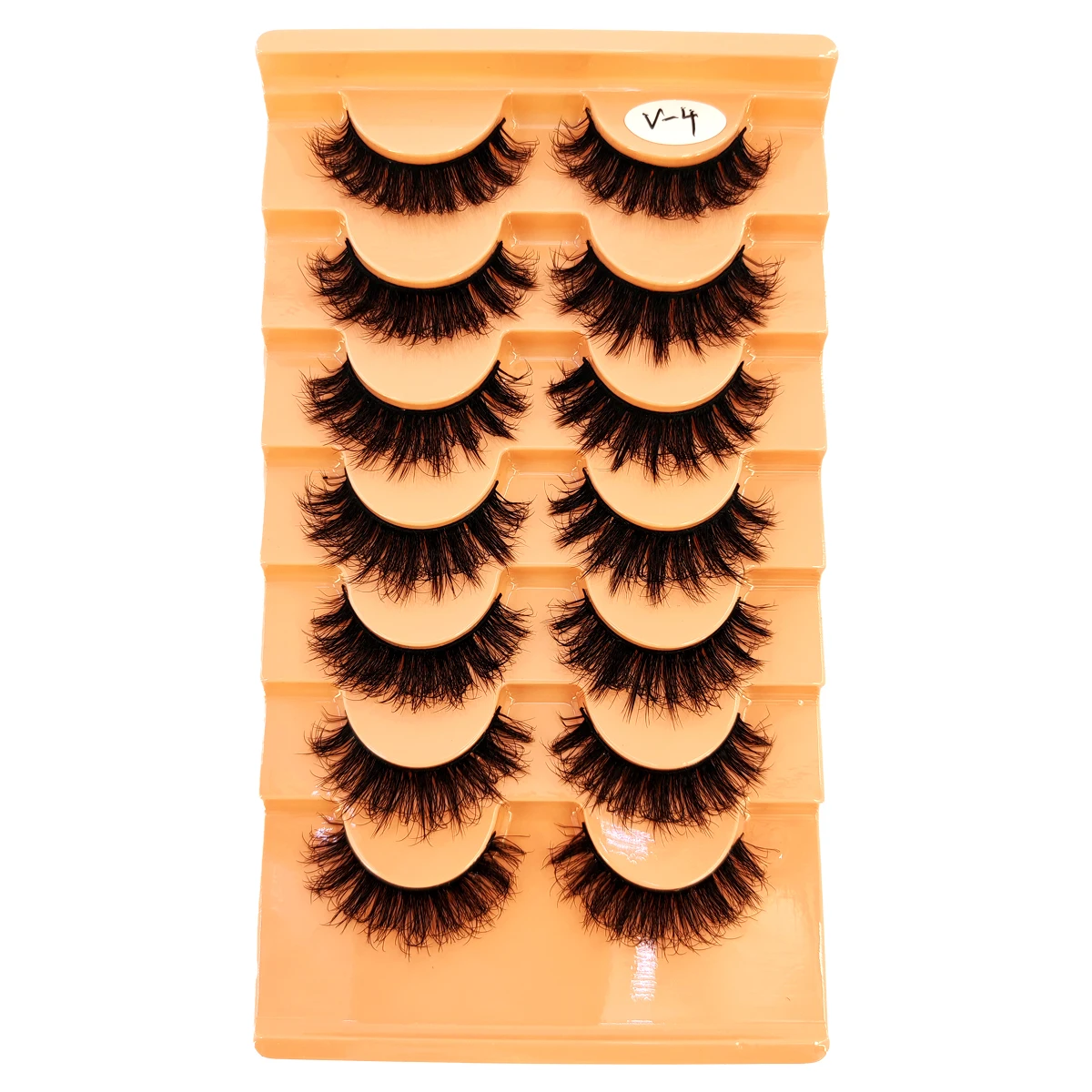 HBZGTLAD 7 ペア人工ミンクまつげ猫まつげふわふわで柔軟なカールまつげナチュラルフェザーまつげ