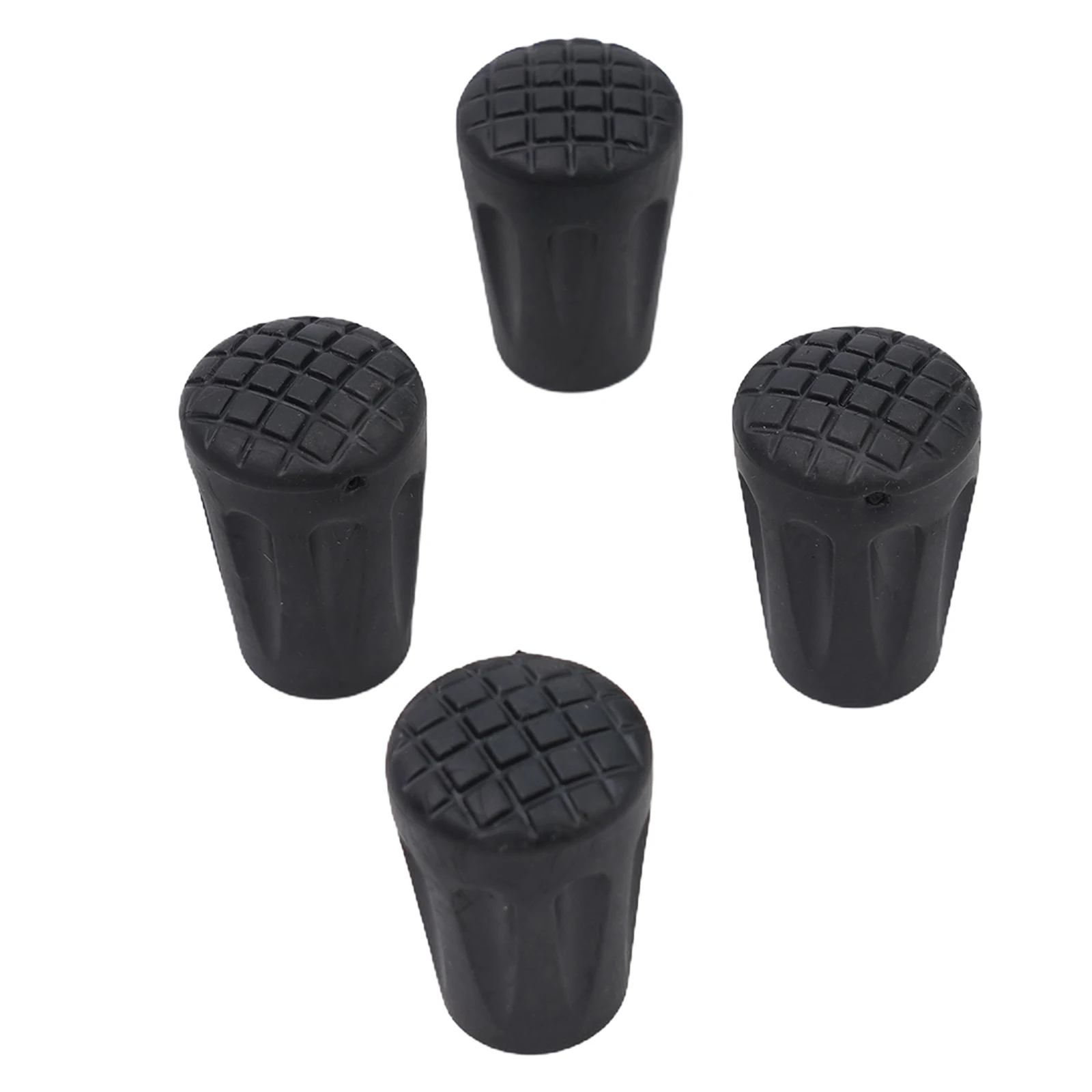 4pcs Rubber Ferrules for Walking Canes Crutches and Trekking Poles to Enhance Stability and Reduce Tip Abrasion